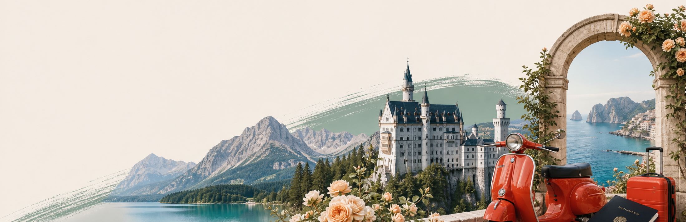 World travel collage